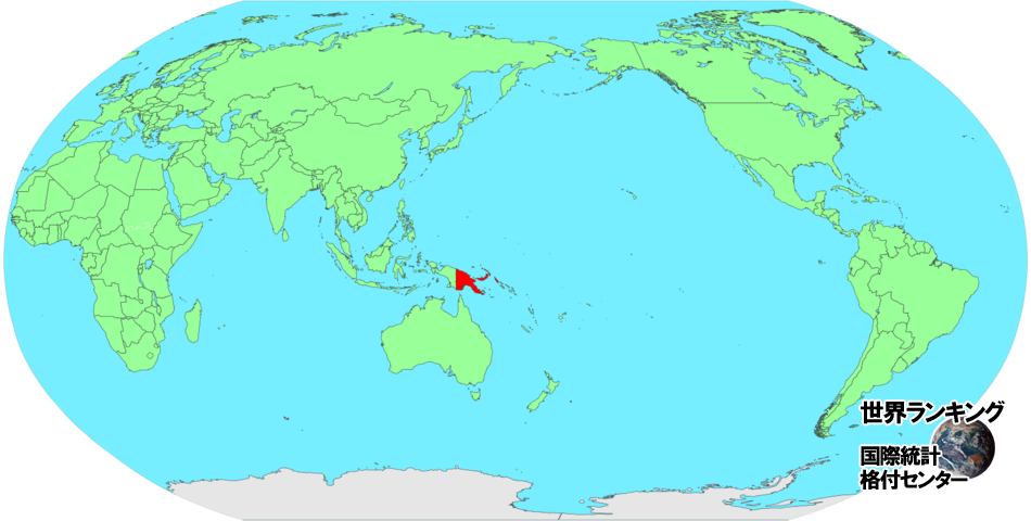 パプアニューギニアの位置