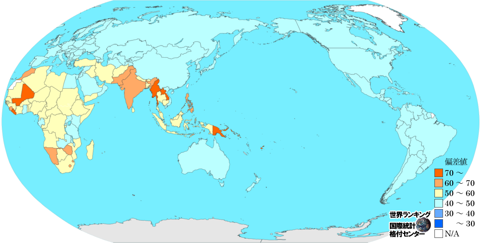 人口10万人あたりのぜんそくによる死亡数(年齢調整値)ランキングマップ