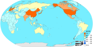 輸入額(WTO版)のランキングマップ