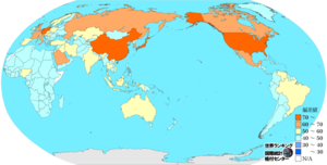 輸出額(WTO版)のランキングマップ